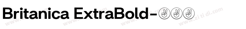 Britanica ExtraBold字体转换